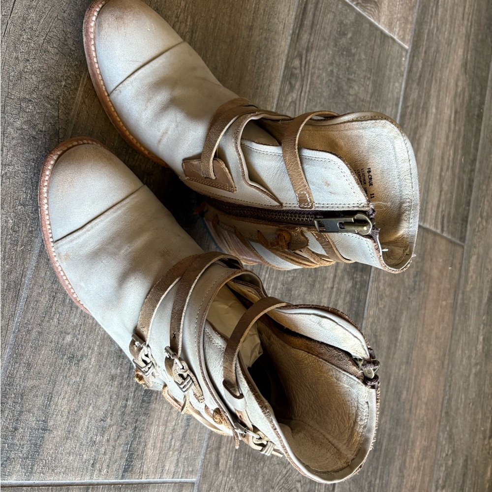 Women's Taupe Strappy Ankle Boot - Stylish Everyday Comfort
